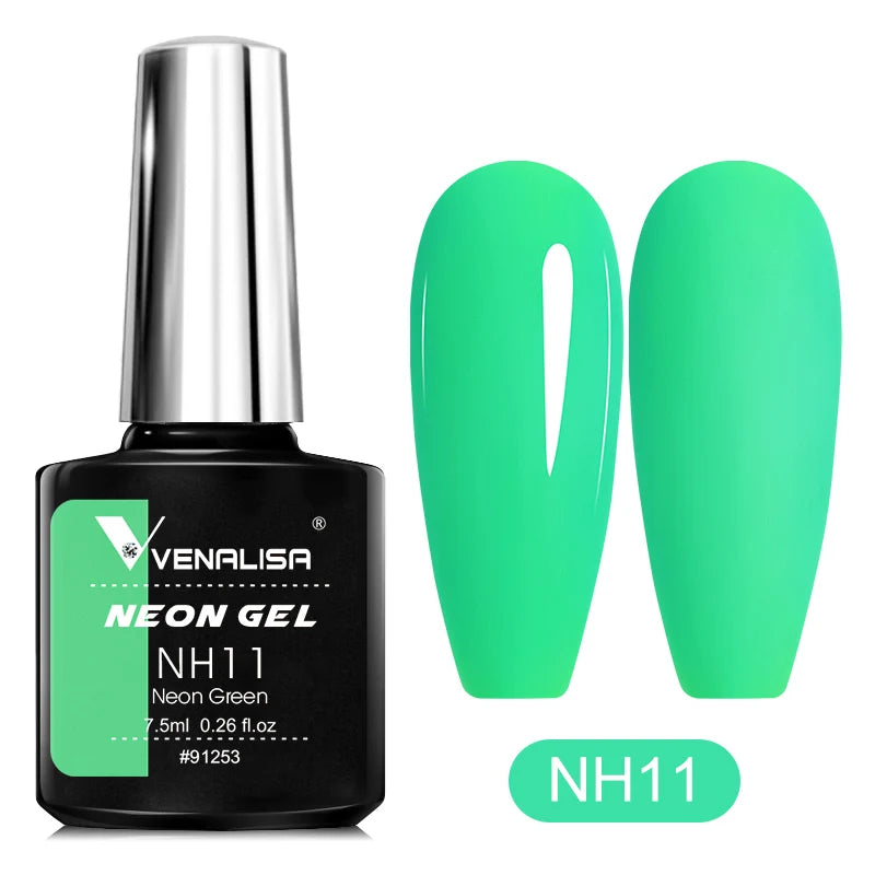 Venalisa New 7.5ml Neon Gel Nail Art Manicure Soak Off Camouflage Natural Nude Color Silicone Nail Gel Polish Lacquer Varnishes