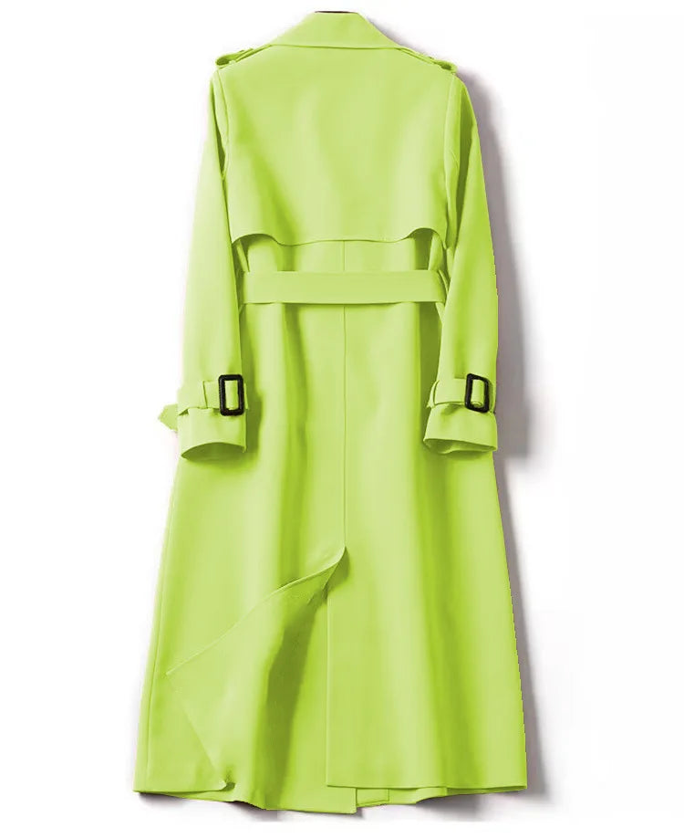 Herbst Winter Langarm Graben Mantel Für Frauen 2024 Mode Lose Büro Dame Lange Outer Jacke Mäntel Weibliche Kleidung