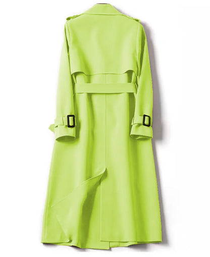 Herbst Winter Langarm Graben Mantel Für Frauen 2024 Mode Lose Büro Dame Lange Outer Jacke Mäntel Weibliche Kleidung