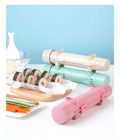 DIY Cylinder Sushi Making Machine Quick Sushi Bazooka Japanese Rolled Rice Meat Mold Rice Ball Mold  Kitchen Bento Accessories.