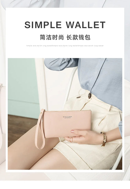 MIYIN Women's Purse long ultra-thin credit card bag minimalist zero purse thin large capacity zipper hold bag handbag purse girl.