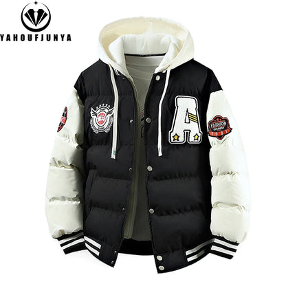 2025 New Winter Men Outdoor Windbreak Warm Travel Jacket Men Autumn Hooded Casual Fashion Sport Brand Loose Jacket Male Coat Top.