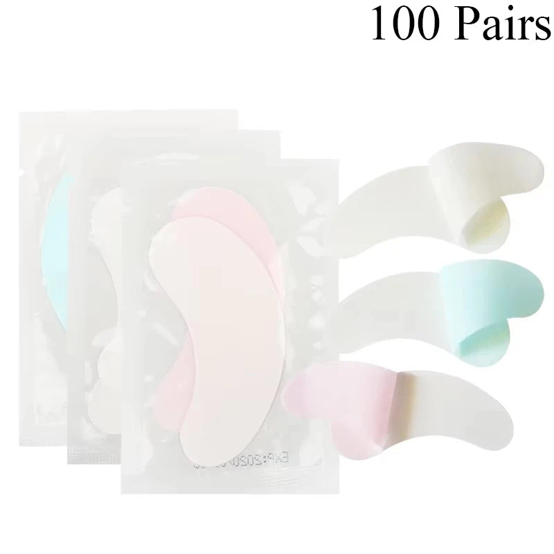 50pairs Eye Patches Under Eye Pads Paper Gel Lash Pad Eye Sticker Tips Wraps Hydrogel Eyelash Extension Patch Makeup Tool.
