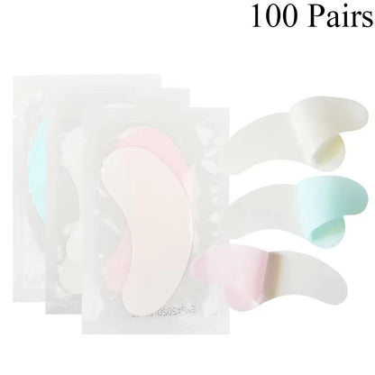 50pairs Eye Patches Under Eye Pads Paper Gel Lash Pad Eye Sticker Tips Wraps Hydrogel Eyelash Extension Patch Makeup Tool.