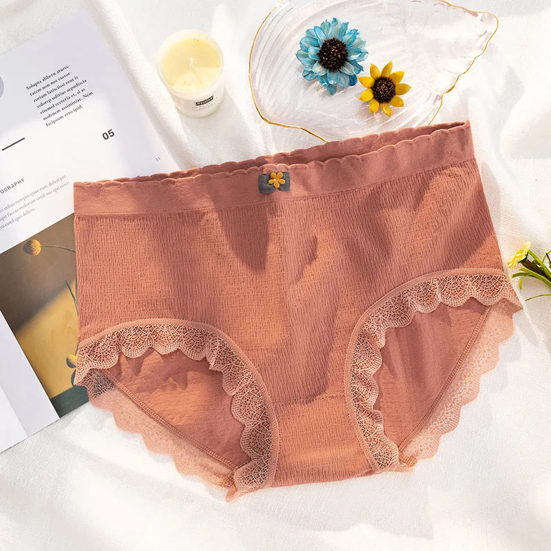 4Pcs Plus Size Underwear Women's Panties High Waist Sexy Panties Seamless Briefs Female Girls Lingerie Graphene Pantys Ladies.