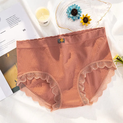 4Pcs Plus Size Underwear Women's Panties High Waist Sexy Panties Seamless Briefs Female Girls Lingerie Graphene Pantys Ladies.