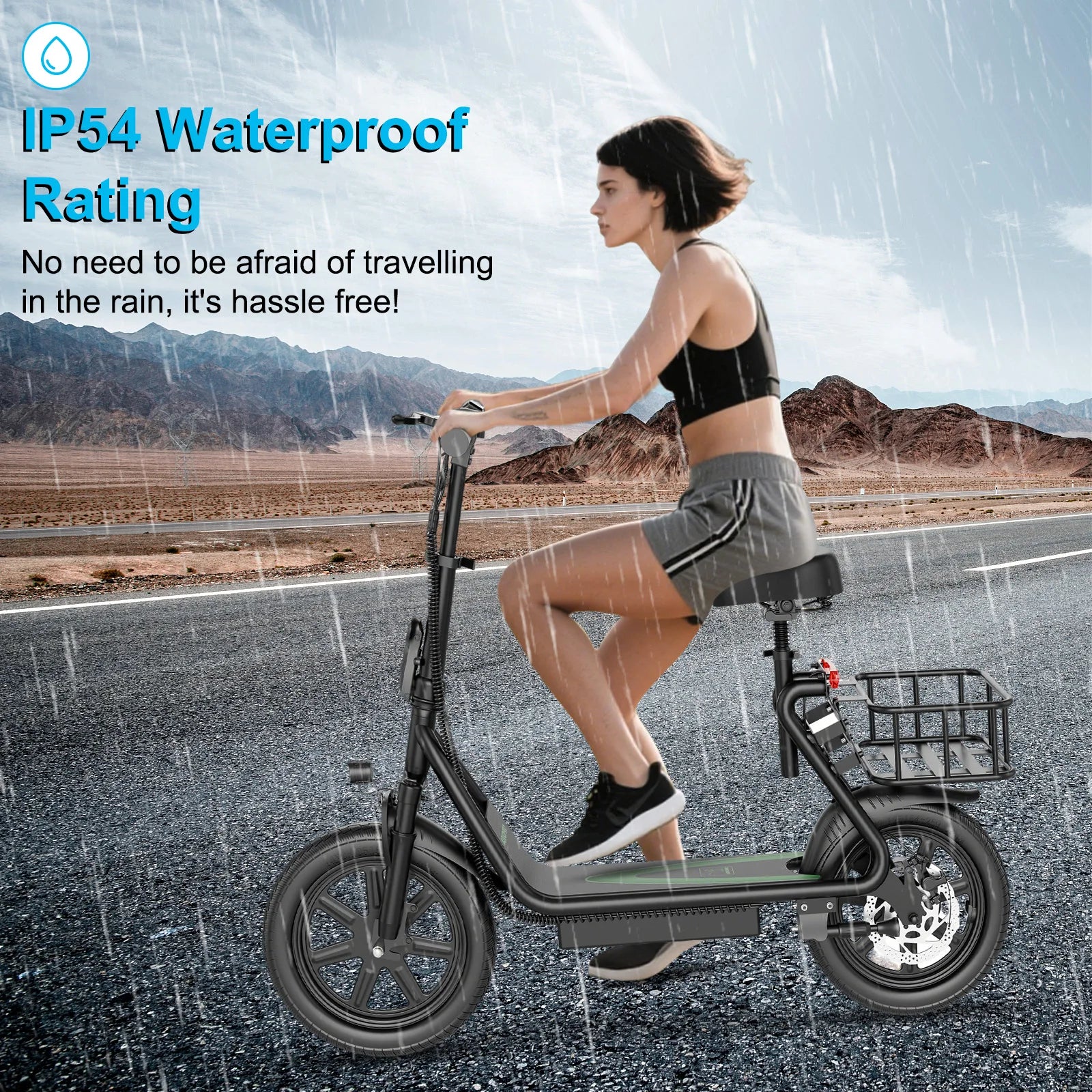 2025 New ATSANT ES2/ES2 PLUS Electric Scooter with Seat 500W 35KM/H 54.6V10.4/22.5Ah 45/100KM 14Inch Tyres With Smart APP EBlike.