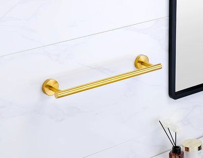 Badezimmer-Hardware-Set aus gebürstetem Gold, Handtuchhalter aus Edelstahl 304, Handtuchring, Toilettenpapierhalter, Kleiderhaken, Badezimmer-Zubehör