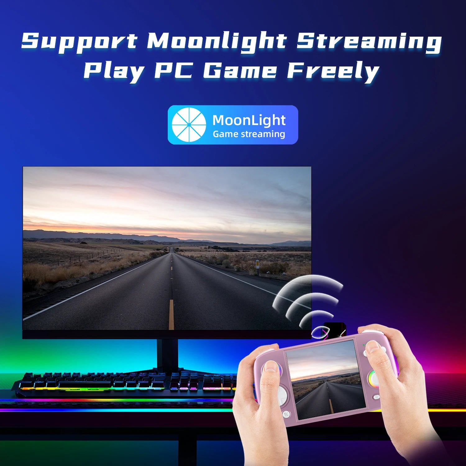 ANBERNIC RGCube Handheld Game Console Android 13 Game Player 3.95" IPS Screen Unisoc T820 RGB Lighting RG Cube dual high-Speaker.