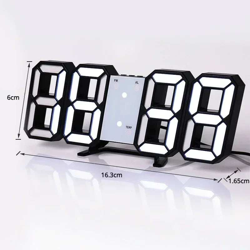 3D LED Digitaluhr Dekor Wand dekoration Glow Night Mode Dekoration für Schlafzimmer verstellbare elektronische Uhr Uhren Uhren