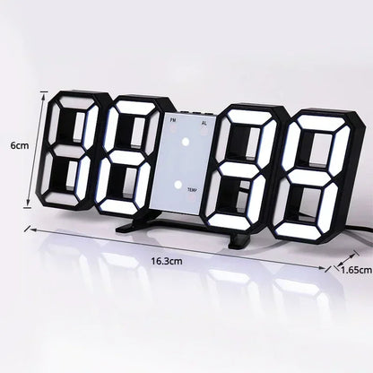 3D LED Digitaluhr Dekor Wand dekoration Glow Night Mode Dekoration für Schlafzimmer verstellbare elektronische Uhr Uhren Uhren