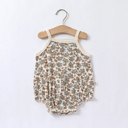 0-24m Neugeborenes Kind Baby Stram pler Mädchen Jungen Sommerkleid ung ärmel los schulter frei Overall niedlichen süßen Bodysuit Outfit.