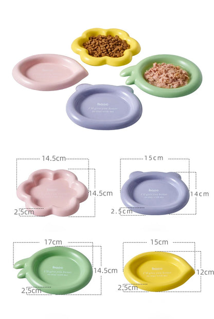 Cat Ceramic Food Basin Pet Small Size Canned Snack Feeding Dish Bowls Puppy Cute Eating Feeders Kitten Supplies.
