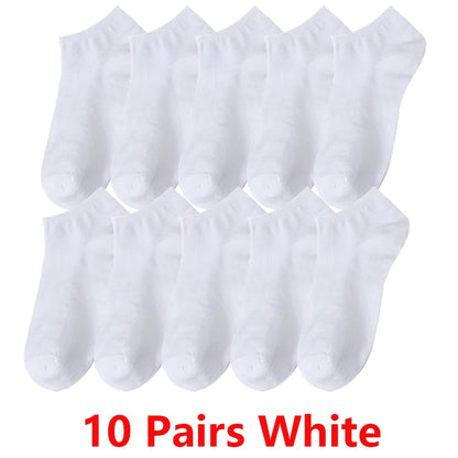 10/20/30Pairs Socks Men Women Boat Socks Thin Breathable Comfy Sweat-absorbing Ankle Socks Unisex Casual Plain Color Short Socks