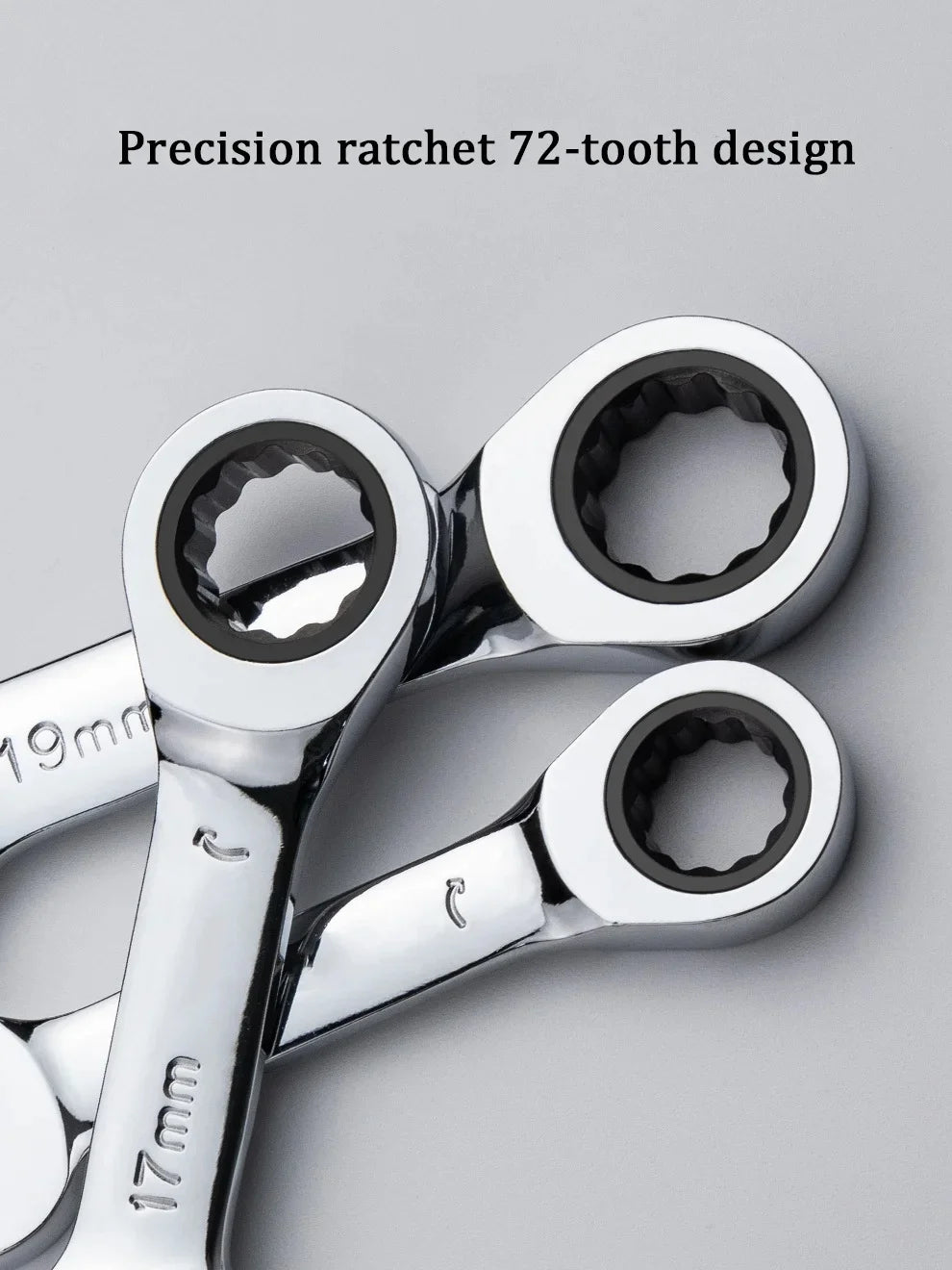 6–19 mm kurzer Griff, schneller Ratschenschlüssel, 72 Zähne, multifunktional, tragbar, kurz, Dual-Use-Pflaumenblüte, kleiner Schraubenschlüssel, Handwerkzeuge