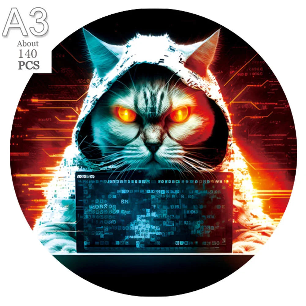 Deer in The Forest Wooden Puzzle Unique Shape Animal Puzzle Adult Relaxation Gift Exquisite Boxed Set with Decorative Artworks