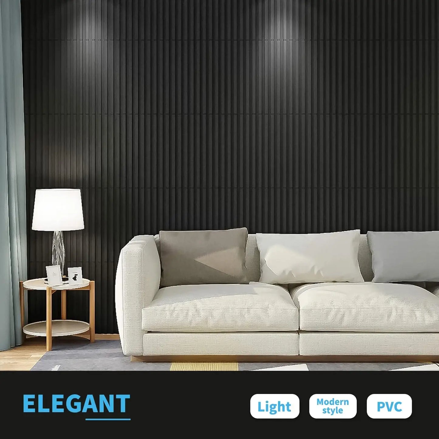 12/20/30pcs 3D pvc wall panels for indoor wall decoration, for living room hall bedroom hotel office,including tape