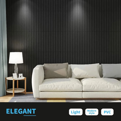 12/20/30pcs 3D pvc wall panels for indoor wall decoration, for living room hall bedroom hotel office,including tape