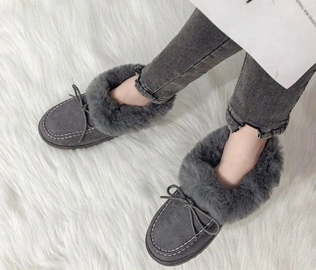 Bow Round Toe Flat Fleece-lined Woman Shoes Trend 2025 Y2k Chic and Elegant Winter Novelty Padded Sale Hot Snow Boots for Women