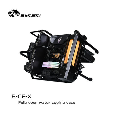Granzon B-CE-X Open Frame Chassis Distro Plate Water Cooling Computer Case Vertical Horizontal, DIY Display