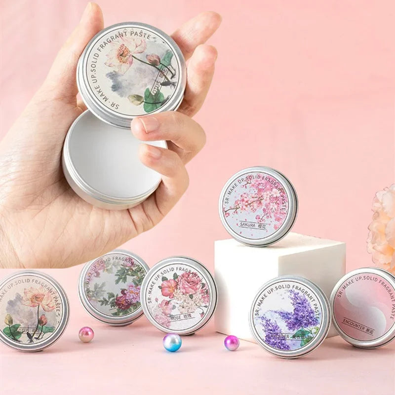 Long Lasting Scent for Romantic Souls For Dating Ladies Solid Perfume Exquisite Floral Solid Balm Magnolia Orchid Gardenia.