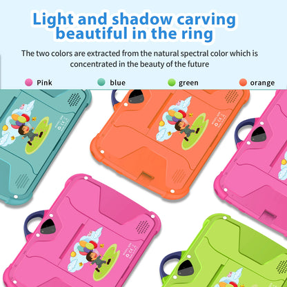 New Cartoon Pattern Kids Tablet 7 Inch Quad Core 4GB RAM 64GB ROM Android Learning Education Games Tablets Children's Gifts.
