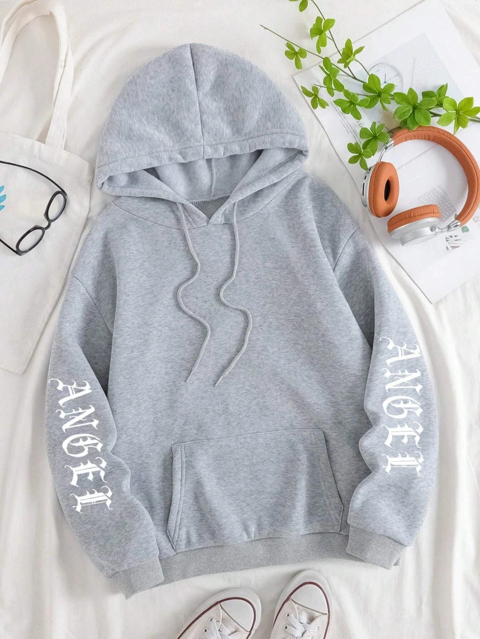Beautiful Angel Wings Printed Hoodies Women Warm Comfortable Casual Hoodie Fashion Classic Hoody Loose Original Basic Clothes.