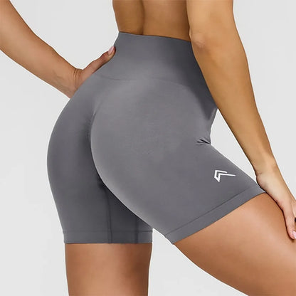Women's New Yoga Shorts Three-quarter Pants Peach Hip Lift Belly Belly Outside To Wear Running High Waist Sports Fitness Shorts.