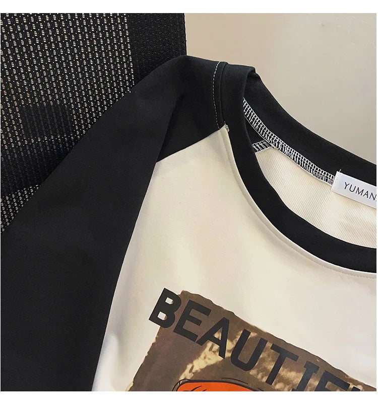 170kg Plus Size Damen Büste Herbst lässig Mode bedruckt Sweatshirt lose Langarm Top 6xl 7xl 8xl 9xl 10xl 11xl.