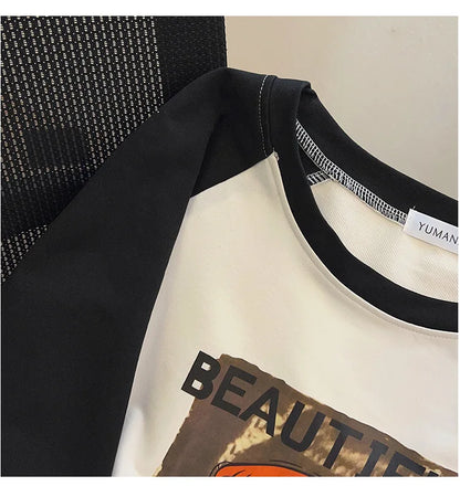 170kg Plus Size Damen Büste Herbst lässig Mode bedruckt Sweatshirt lose Langarm Top 6xl 7xl 8xl 9xl 10xl 11xl.