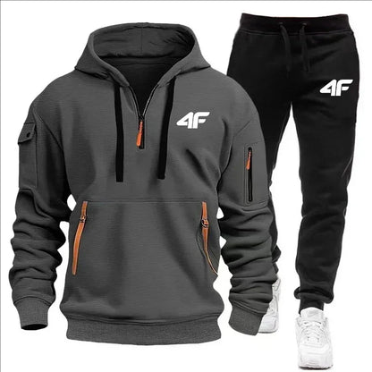 Slow jogging stylish quality sports outfit. Spring/Autumn 2025 new style outdoor fitness fashionable men's pullover + jogging pa.