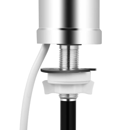 360° Rotating Electric Water Heater Faucet,Stainless Steel Hot Water Faucet W/ Inlet & Outlet Pipes and LED Display,Silver