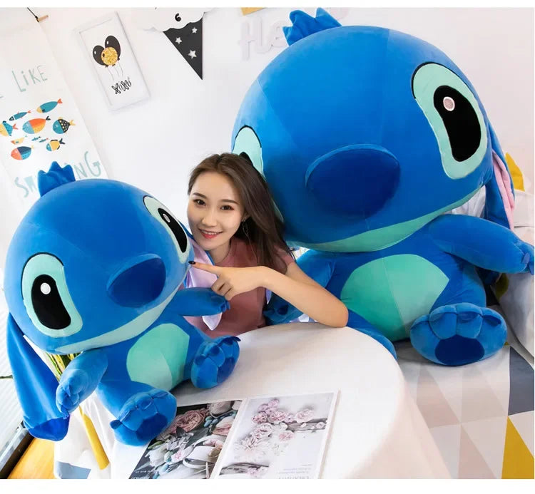 80cm Big Size Disney LILO & Stitch Anime Plush Stuffed Doll Room Plushies Pillow Ornaments Peluche Children's Holiday Gifts.