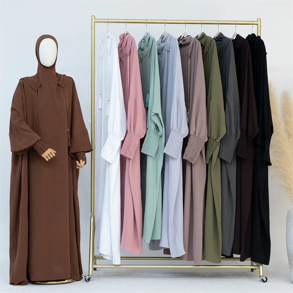 Ramadan Niqab Khimar Muslim Abaya Damen Dubai Turkey Islam Prayer Clothes Women Jilbab Modest Dress Kaftan Robe Femme Musulmane