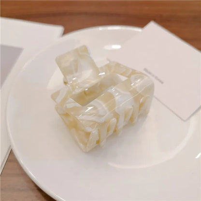 Muweordy New Acetate Claw Clip Leopard Hair Claw Large Geometric Hollow Square Crab Hair Clip  for Women Girl Hair Accessories.