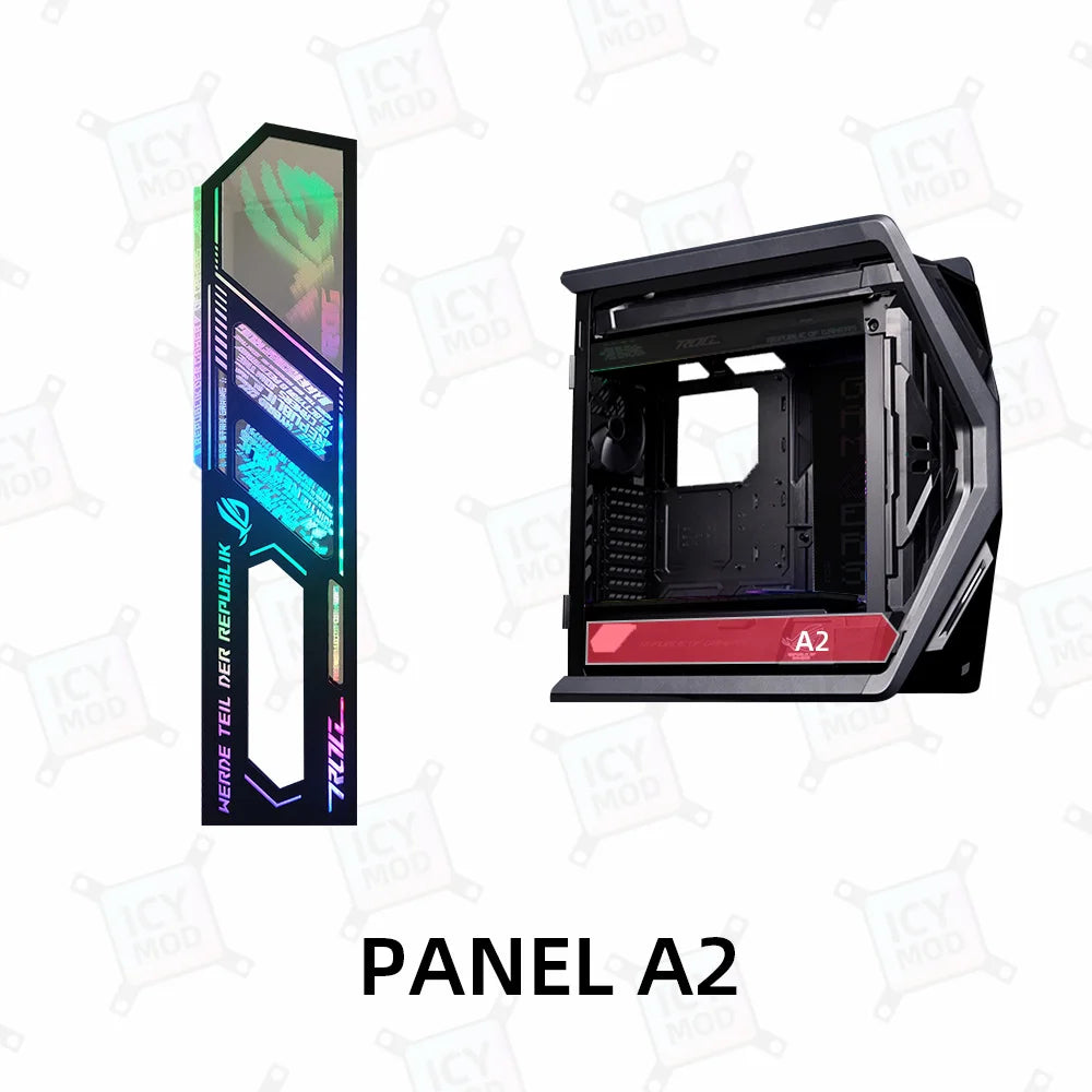 ASUS GR701 Laser Engraving Case Panel ARGB Lighting Plate ROG Strix Helios PC MOD Decorative Light Plate.