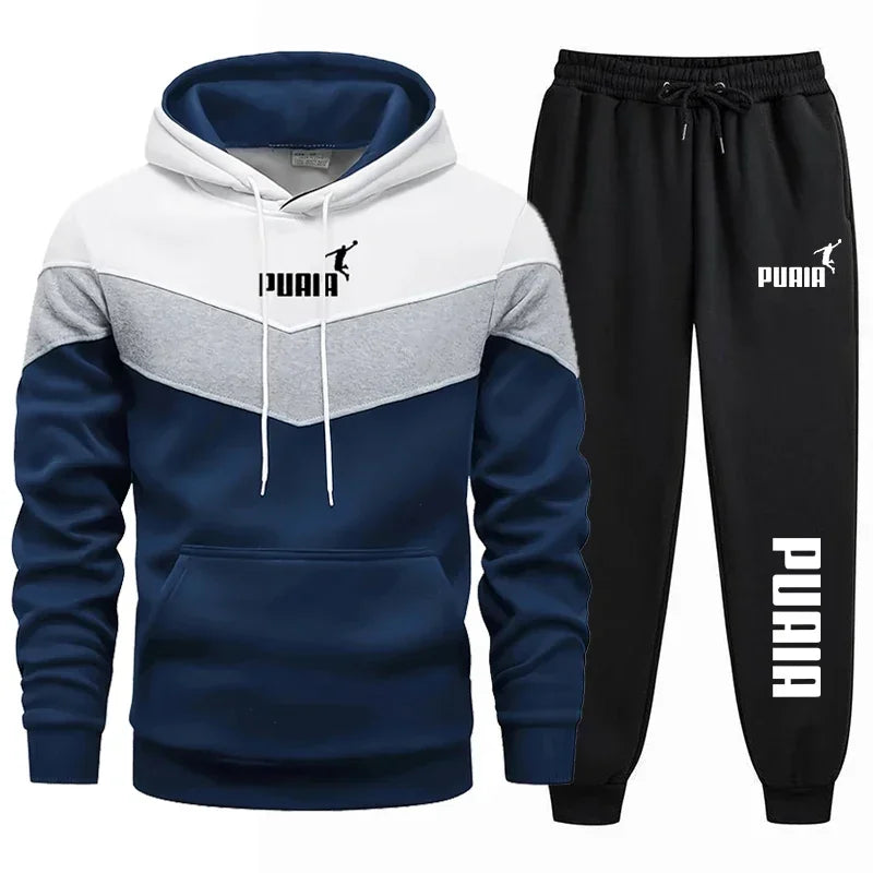 Men's Sportswear Set - Hooded Sweater + Trousers Ensemble - Casual Sportswear - Fashionable - Comfortable Outdoor Set.