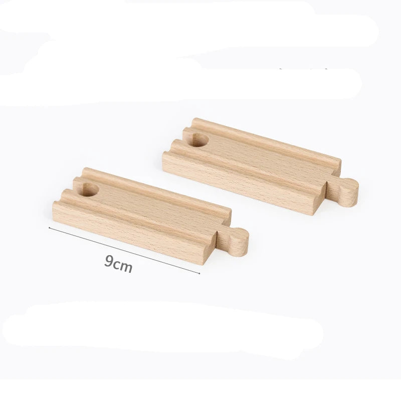 Train Tracks Wood Parts Railway Rails Racing Track Railway Bridge Fit Thomas Wooden Train Connector Children Toys Gifts For Kids