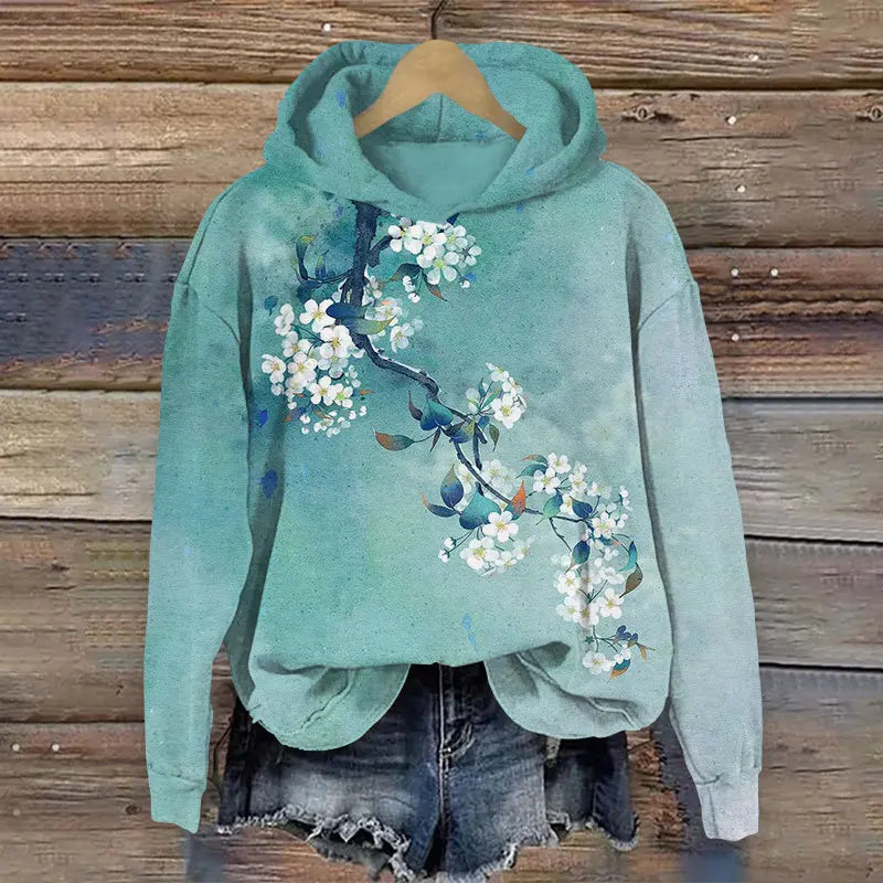 Flower Floral 3D Print Hoodies Women's Fashion Hooded Sweatshirts Streetwear Pullover Y2K Tops Tracksuit Unisex Coat Clothing.