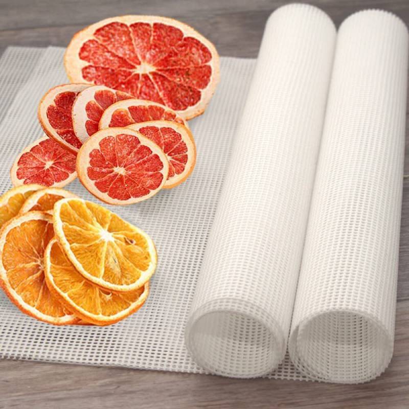 2pcs Silicone Sheet Steamer Pad Non-stick Food Fruit Dehydrator Mats Square Mesh Dehydrator Tray Steamer Mat for Fruit Dryer.