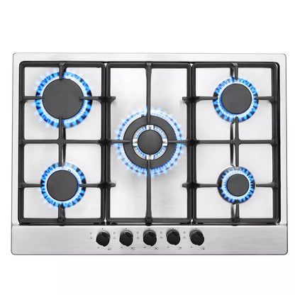 Topstrong 5 Burner Stainless Built-in Natural Gas Propane NG/LPG Gas Hob YYEUGCT-S05.