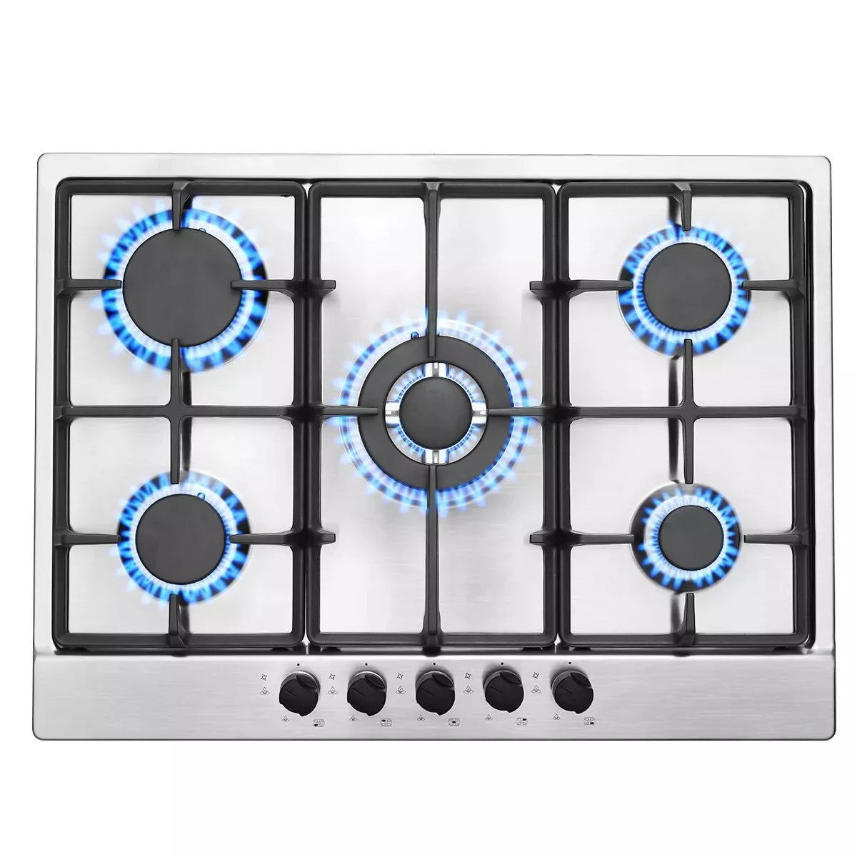 Topstrong 5 Burner Stainless Built-in Natural Gas Propane NG/LPG Gas Hob YYEUGCT-S05.
