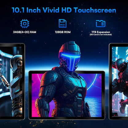 URAO C109L 10 Inch Tablets Android 15 A523 Octa Core Tablet 24GB+128GB 1 TB Expansion WiFi 6 5MP+8MP Camera Keyboard Mouse Set.