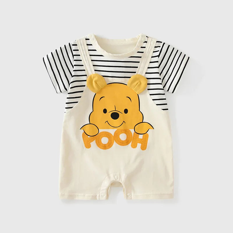 Neugeborene Kleidung Cartoon Winnie the Pooh Bequemer und weicher Sommer Jungen und Mädchen 0-24 Kurzarm Baby Overall.