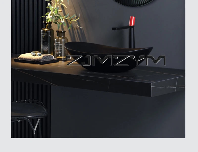 Nordic Keramik Gefäß Waschbecken Eitelkeit Schüssel Oval Badezimmer Tisch Waschbecken Toilette Balkon Kunst Becken Über Theke Sockel Waschbecken