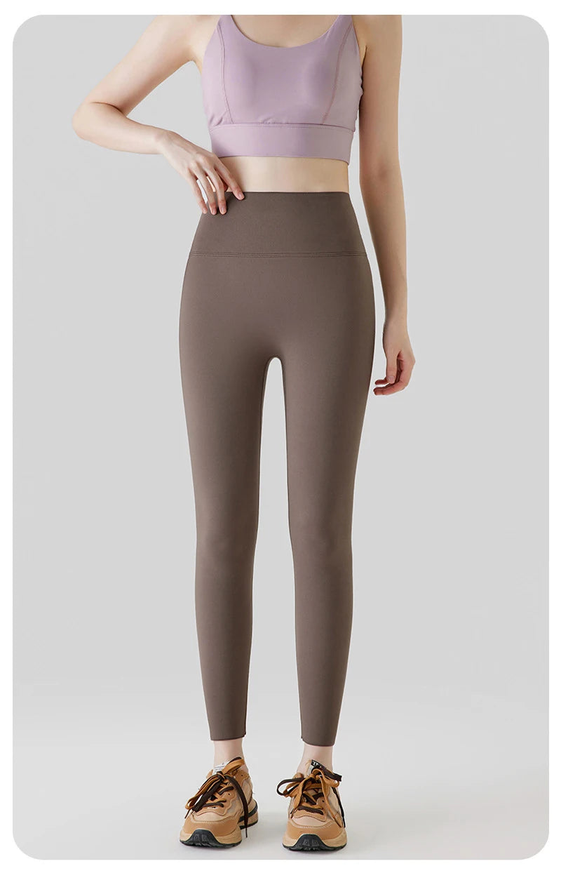 BIVIGAOS Autumn High Waist Seamless Rabbit Fleece Shark Leggings Women Winter Clothes Warm Leggings Sexy Slim Casual Leggings