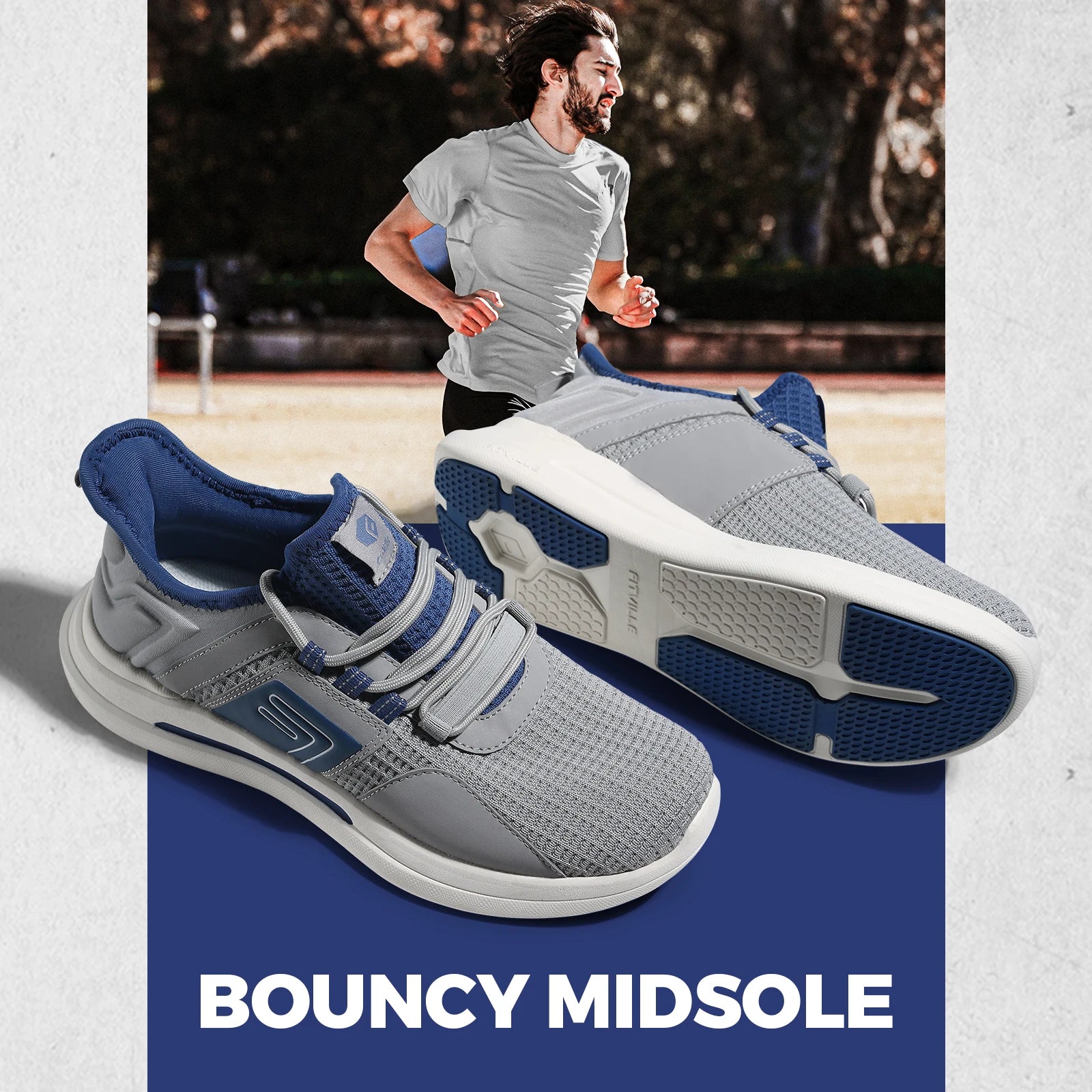 FitVille Herrenschuhe, extra breit, leicht, für geschwollene Füße, orthopädische Fußschmerzlinderung, Straßenlauf- und Wandersneaker.