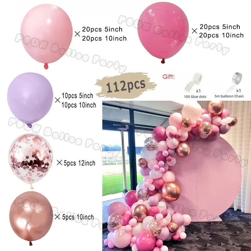 Erröten Retro Rosa Elfenbein Weiß Luftballons Girlande Bogen Kit für Geburtstag Party Hochzeit Baby Dusche Dekorationen Party Ballon Liefert