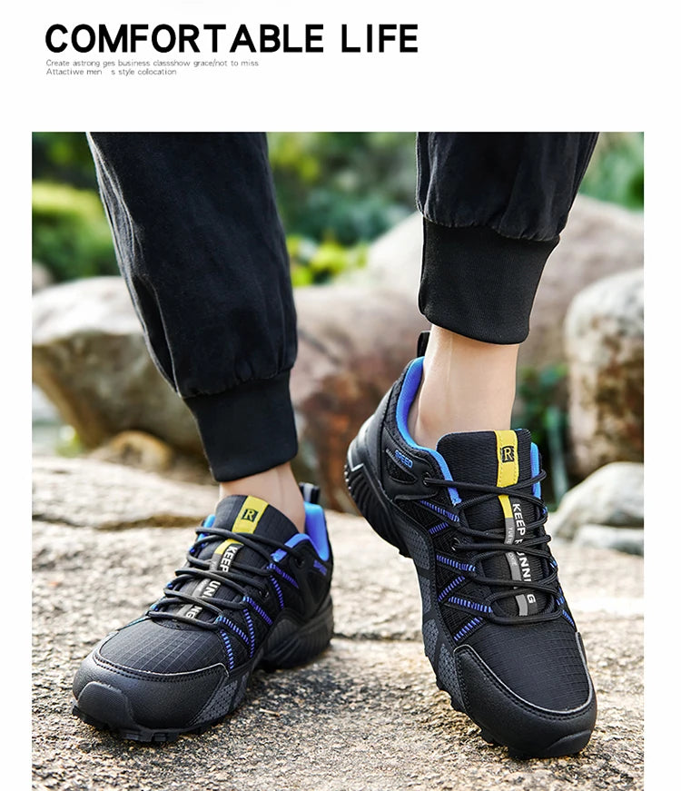 Men's Hiking Sports Shoes Waterproof And Wear-Resistant Hiking Training Shoes Outdoor Woodland Non-Slip Tactical Training Shoes.