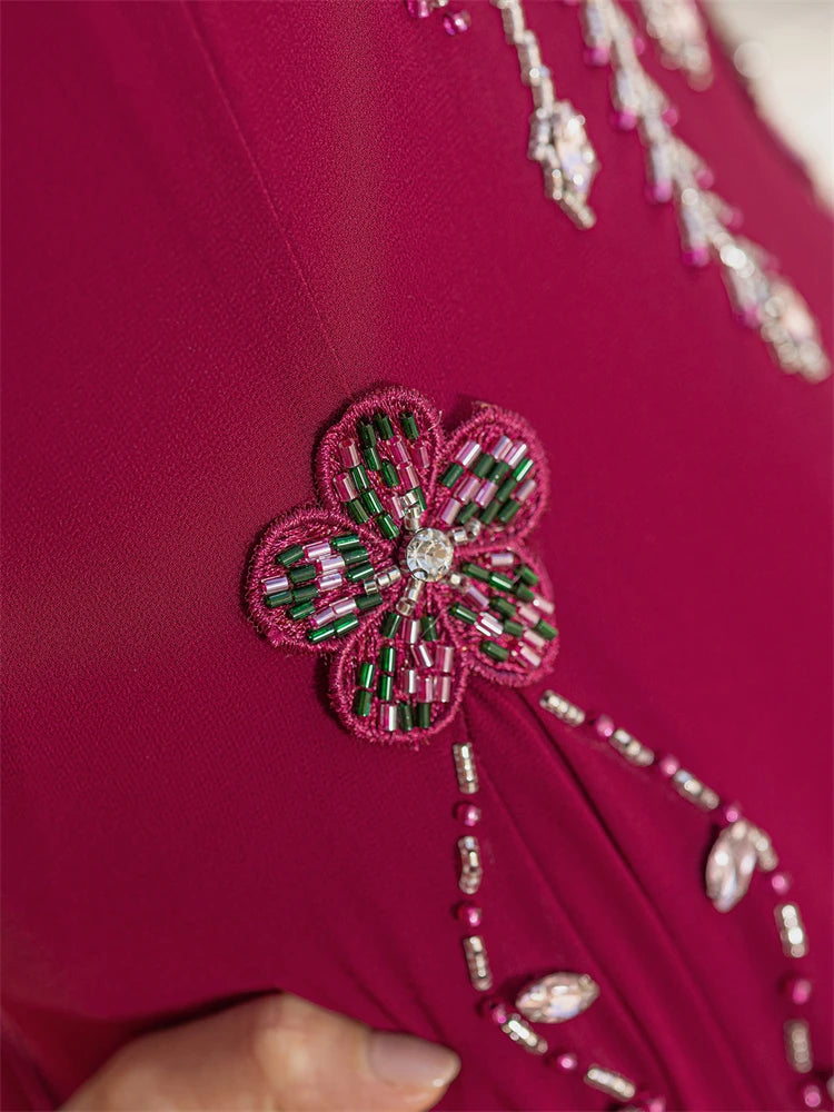 Ramadan Eid Red Abaya Damen Dubai Arab Islam Prayer Clothes Muslim African Dresses For Women Kebaya Kaftan Robe Musulmane Femme.